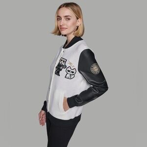 😻😻😻 KARL LAGERFELD PARIS Motif Varsity Jacket size M